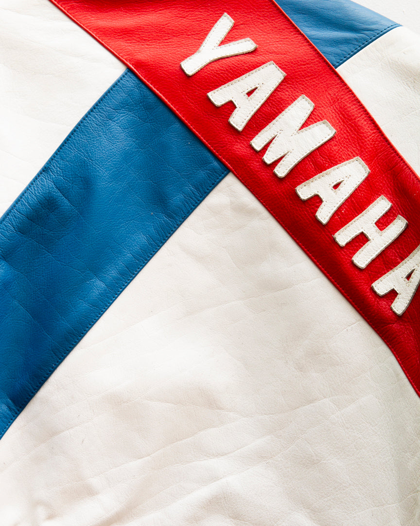 Chaqueta Moto cuero Yamaha Vintage (M)